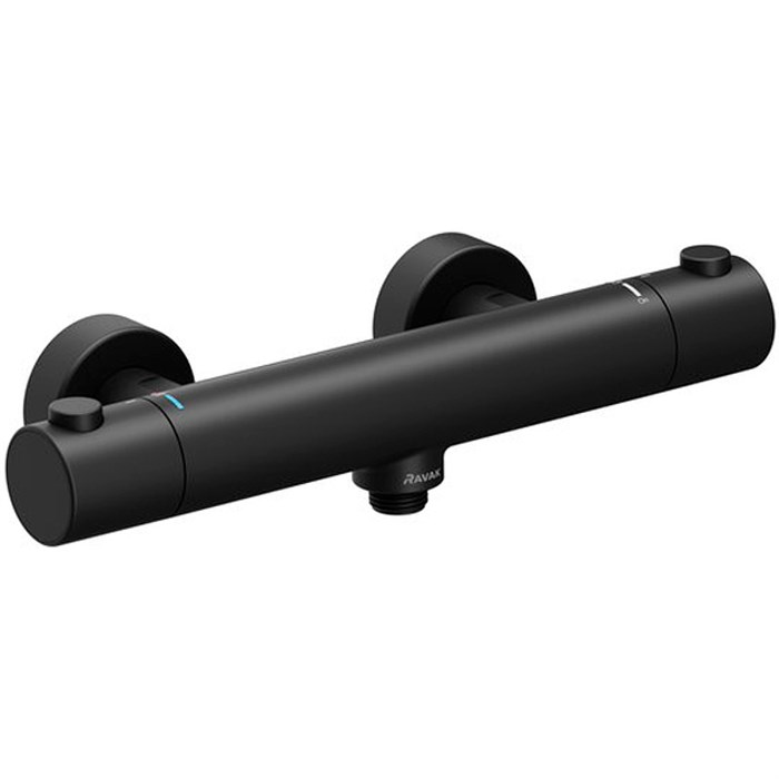 Смеситель для душа Ravak Puri PU 033.20/150 с термостатом, черный матовый (X070188) X070188