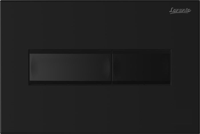 Кнопка смыва Loranto механическая, двойная, черный матовый 7323