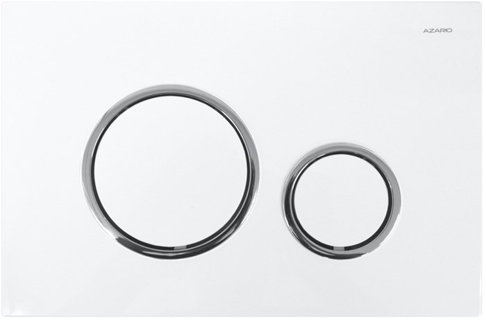 Кнопка смыва Azario двойная, белый+хром (AZ-8200-0045) AZ-8200-0045