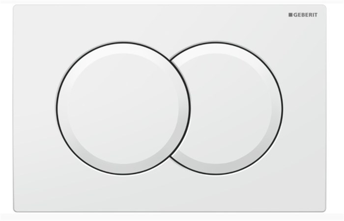 Кнопка смыва Geberit Delta01 двойной смыв, пластик, альпийский белый (115.107.11.1) 115.107.11.1