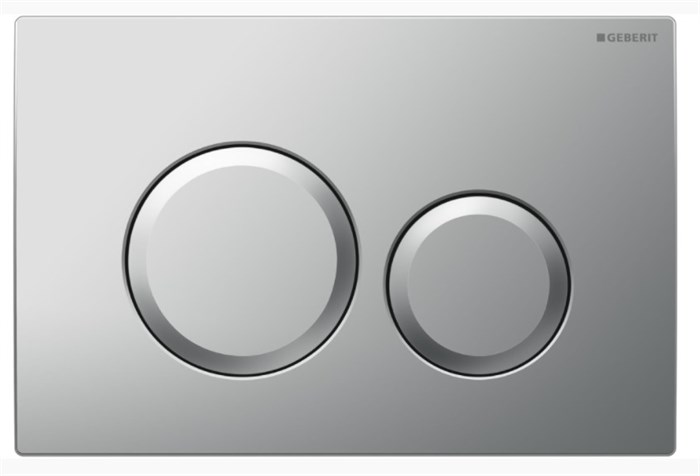 Кнопка смыва Geberit Delta20 двойной смыв, пластик, матовый хром (115.127.46.1) 115.127.46.1