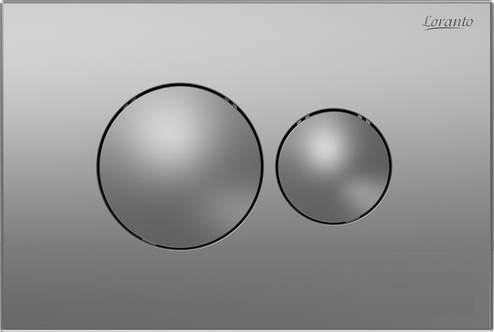 Кнопка смыва Loranto механическая, двойная, хром матовый 7311