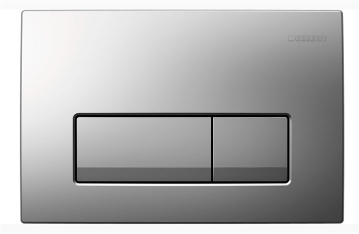 Кнопка смыва Geberit Delta50 двойной смыв, пластик, матовый хром (115.119.46.1) 115.119.46.1