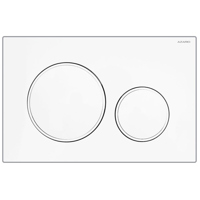 Кнопка смыва AZARIO NEW двойная, пластик, белый глянцевый (AZ-017.01) AZ-017.01