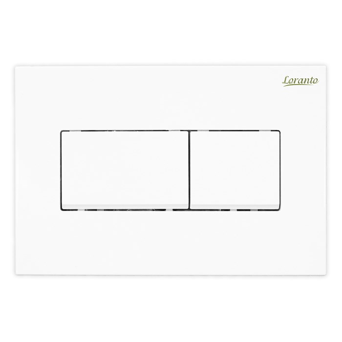 Кнопка смыва Loranto KARER механическая, двойная, белый 7330