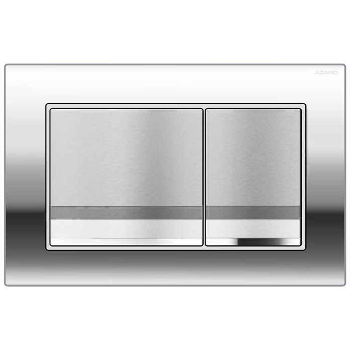 Кнопка смыва AZARIO NEW двойная, пластик, хром (AZ-001.02) AZ-001.02
