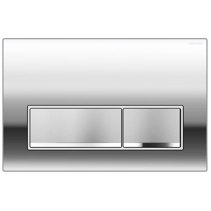 Кнопка смыва AZARIO NEW двойная, пластик, хром (AZ-015.02) AZ-015.02