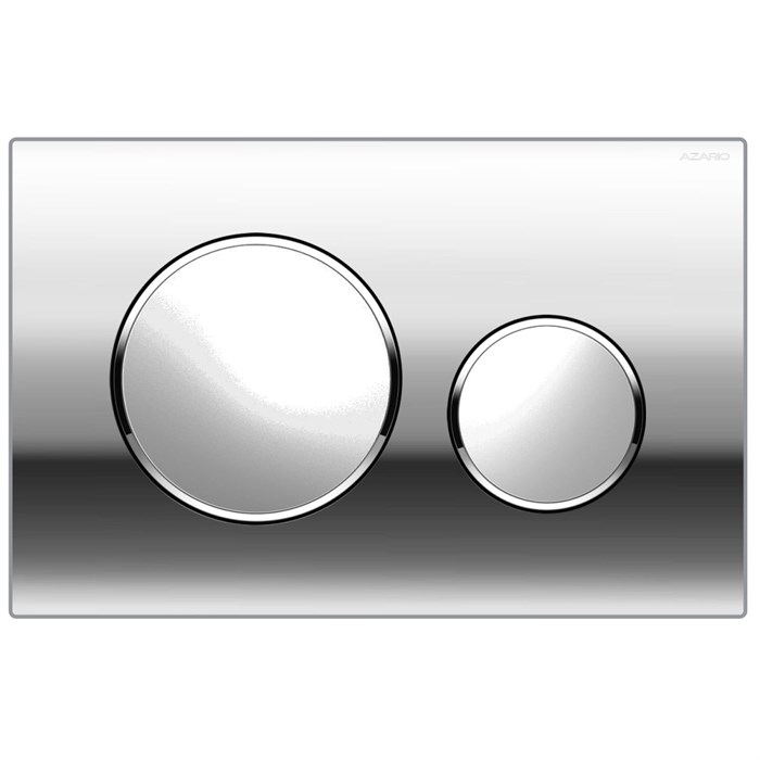 Кнопка смыва AZARIO NEW двойная, пластик, хром (AZ-017.02) AZ-017.02