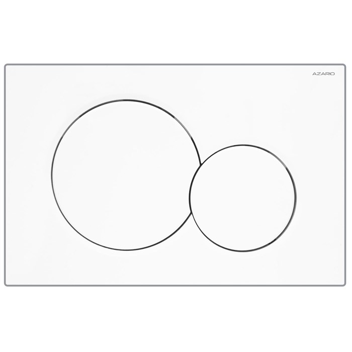 Кнопка смыва AZARIO NEW двойная, пластик, белый глянцевый (AZ-010.01) AZ-010.01