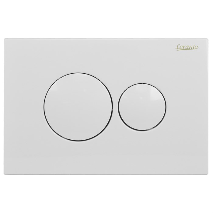 Кнопка смыва Loranto Prestige механическая, двойная, белый глянцевый (7510) 7510