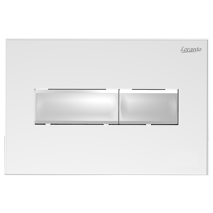 Кнопка смыва Loranto Prestige механическая, двойная, белый глянцевый (7520) 7520