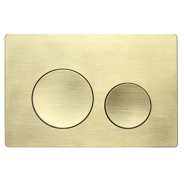 Клавиша смыва AZARIO NEW двойная, круглые кнопки, пластик, матовое золото (AZ-003.05) AZ-003.05