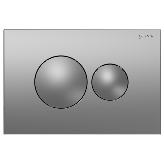 Кнопка смыва Loranto Prestige механическая, двойная, хром матовый (7511) 7511