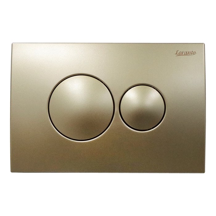 Кнопка смыва Loranto Prestige механическая, двойная, золото (7515) 7515