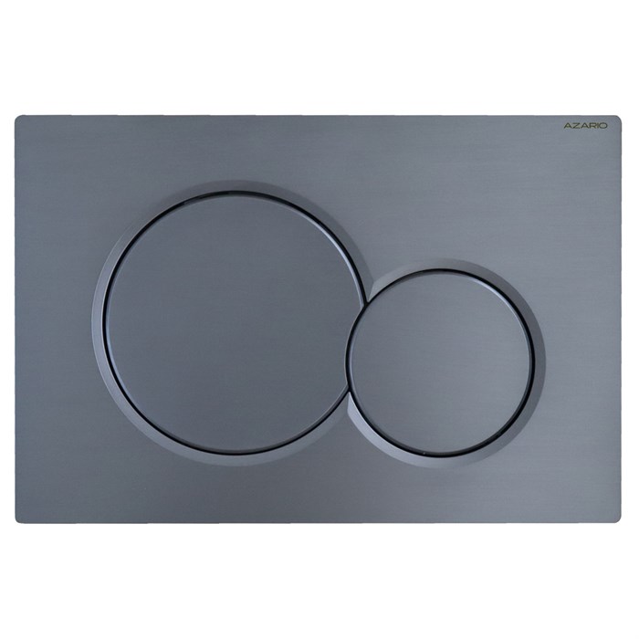 Клавиша смыва AZARIO NEW двойная, круглые кнопки, пластик, оружейная сталь матовый (AZ-010.08) AZ-010.08