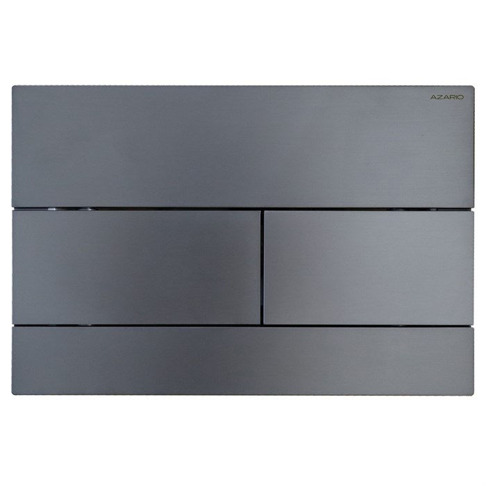 Клавиша смыва AZARIO NEW двойная, квадратные кнопки, пластик, оружейная сталь матовый (AZ-013.08) AZ-013.08