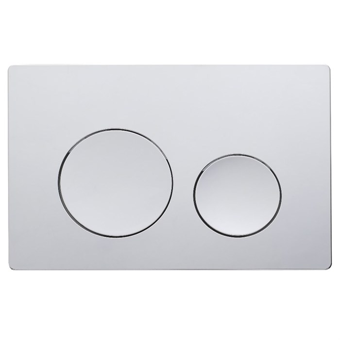 Клавиша смыва AZARIO NEW двойная, круглые кнопки, пластик, хром глянцевый (AZ-003.02) AZ-003.02