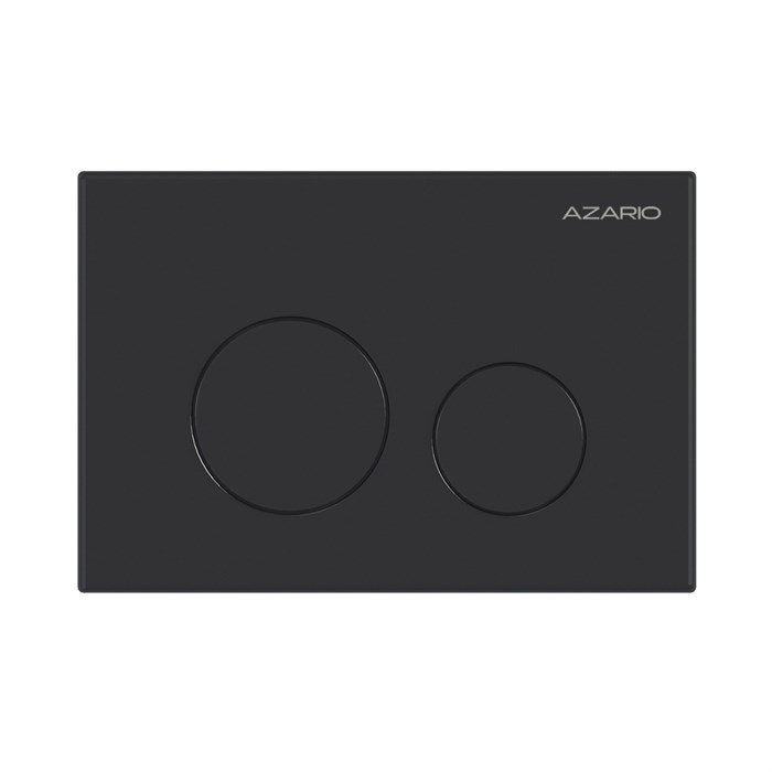 Кнопка смыва AZARIO механическая, двойной смыв, круглые кнопки, чёрный матовый (AZ-ИУ00012) AZ-ИУ00012