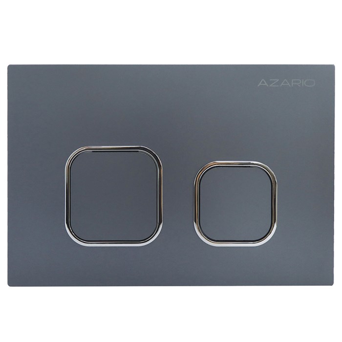 Кнопка смыва AZARIO NEW-TS механическая, двойной смыв, квадратные кнопки, ABS пластик, сатин (AZ-ABS-002-GG) AZ-ABS-002-GG
