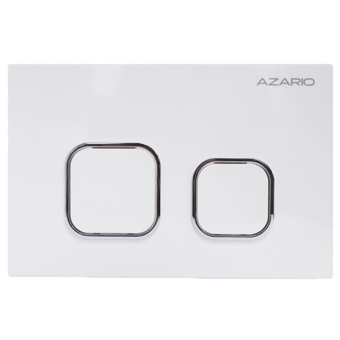 Кнопка смыва AZARIO NEW-TS механическая, двойной смыв, квадратные кнопки, ABS пластик, белый (AZ-ABS-002-W) AZ-ABS-002-W