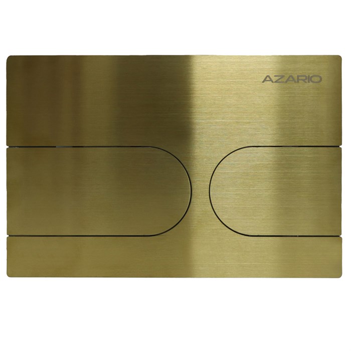 Кнопка смыва AZARIO NEW-TS механическая, двойной смыв, овальные кнопки, нержавеющая сталь 304, золото матовое (AZ-SS-001-G) AZ-SS-001-G