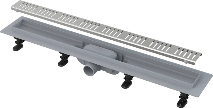 APZ10-550M Simple - Водоотводящий желоб с порогами для перф решетки (полипропилен) замена на AG100401550 APZ10-550M