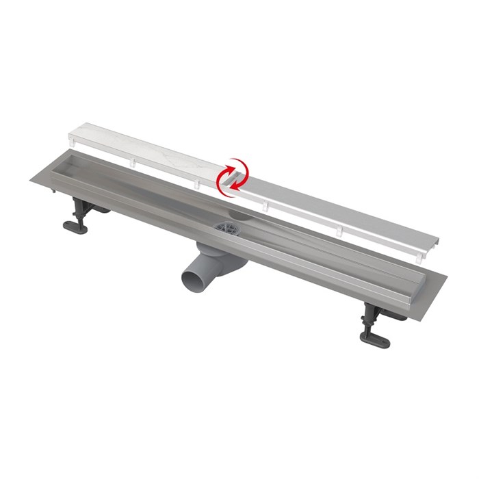 APZ13-DOUBLE9-850 Водоотводящий желоб Fit&Go с двухсторонней решеткой замена на AG071401850 APZ13-DOUBLE9-850