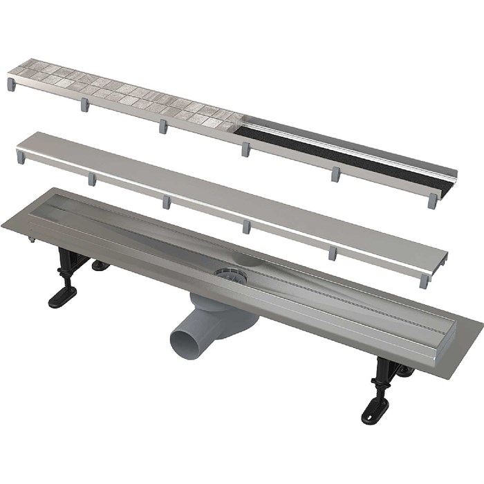 APZ13-DOUBLE9-650 Водоотводящий желоб Fit&Go с двухсторонней решеткой замена на AG071401650 APZ13-DOUBLE9-650