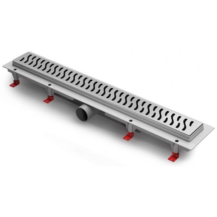 Водоотводящий пластиковый желоб AZARIO D40(боковой слив) с решеткой Harmony 750 мм AZ-CH 750 H