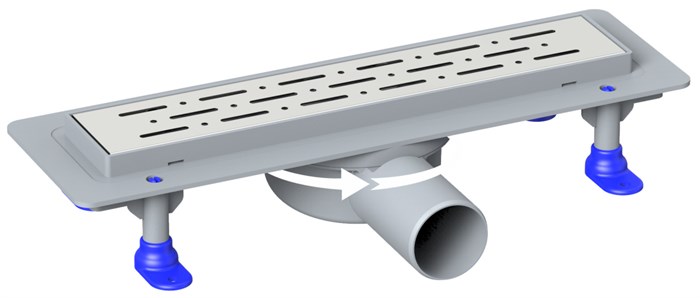 Душевой лоток LORANTO PRIME LINE 50 см боковой сток D-50, 360*, решетка из нержавеющей стали, гидрозатвор сухой (4023.0Y050K.050.1) 4023.0Y050K.050.1