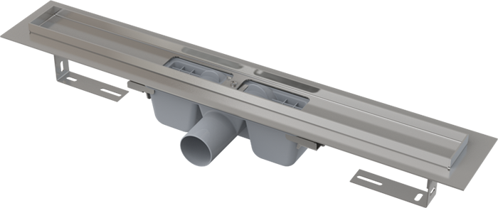 APZ1-950 Водоотводящий желоб с порогами для перфорированной решетки, с горизонтальным стоком (сталь) APZ1-950