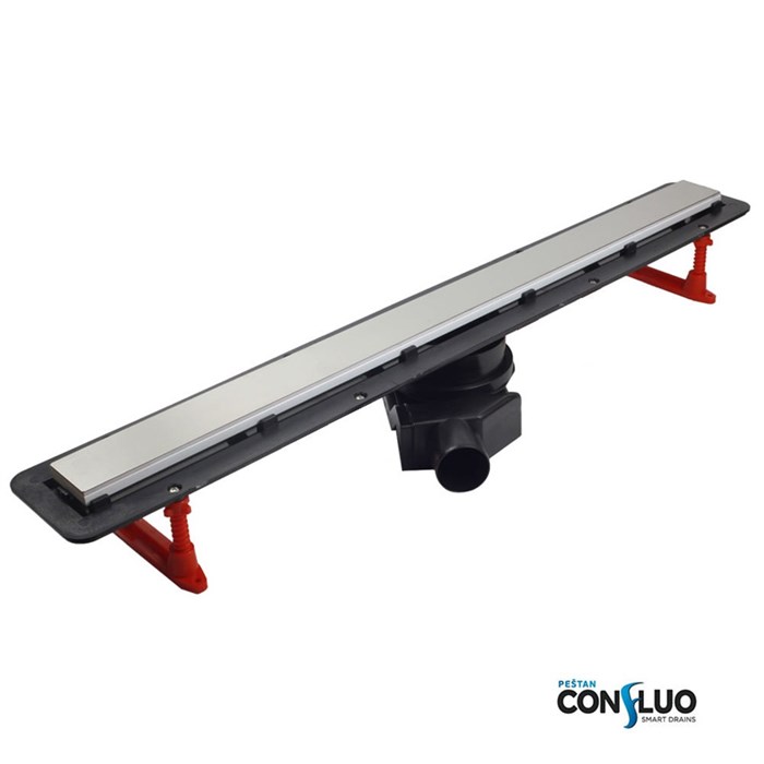 Душевой лоток Pestan Confluo Frameless Line White Glass, 55*5,5 cм, белый глянец (13701212) 13701212