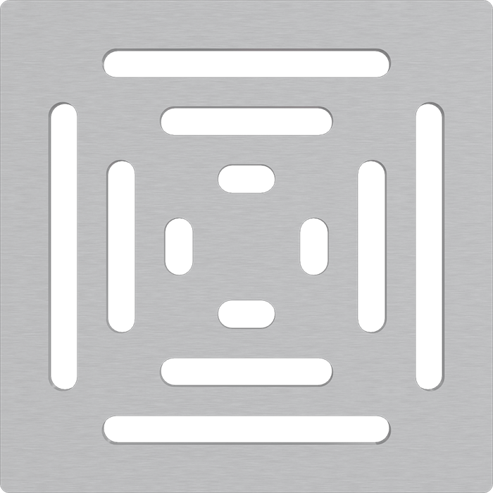 MPV012 Дизайновая решетка для cливных трапов из нержавеющей стали 102×102 мм MPV012