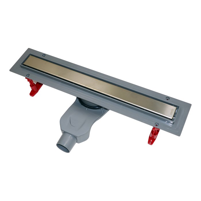 Душевой лоток AZARIO 850 мм с решеткой под плитку (двухсторонняя решетка), выход 50мм, хром матовый (AZ1105-00185) AZ1105-00185