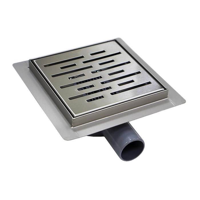 Трап для душа AZARIO металлический 360° 150*150 горизонтальный выпуск AZZ3150