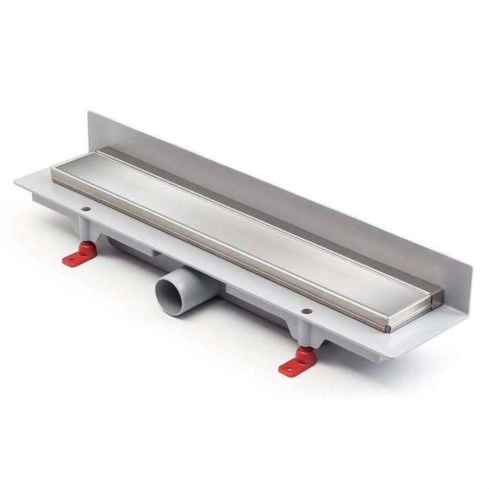 Водоотводящий пластиковый желоб пристенный AZARIO D40(боковой слив) c рамкой из нерж.стали, с решеткой Klasik 650 мм AZ-CH 650 KN2