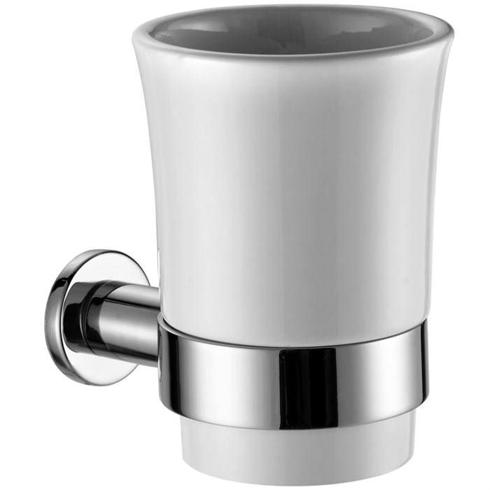 Стакан керамический AZARIO FORNY, хром (AZ-88306) AZ-88306