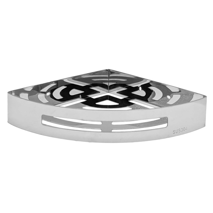 Полка AZARIO угловая одноэтажная, хром (AZ-160) AZ-160