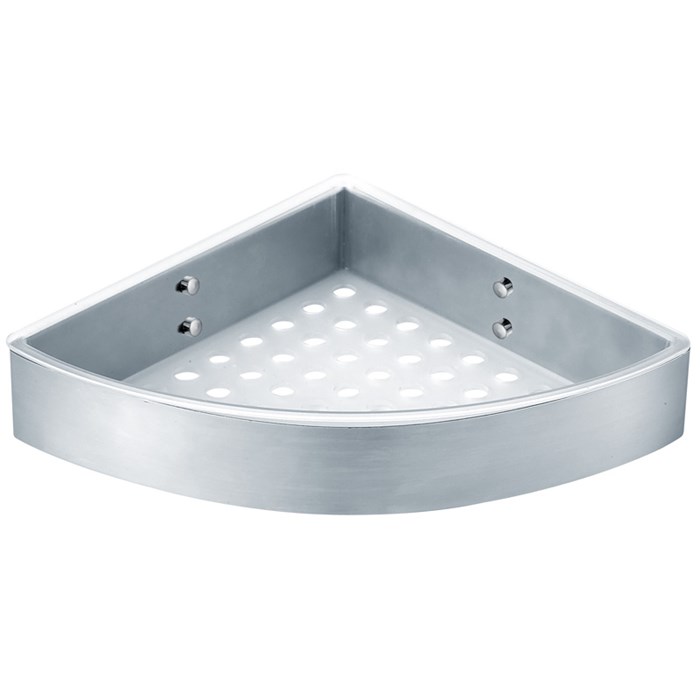 Полка угловая одноэтажная Azario подвесная, хром матовый (AZ-833) AZ-833