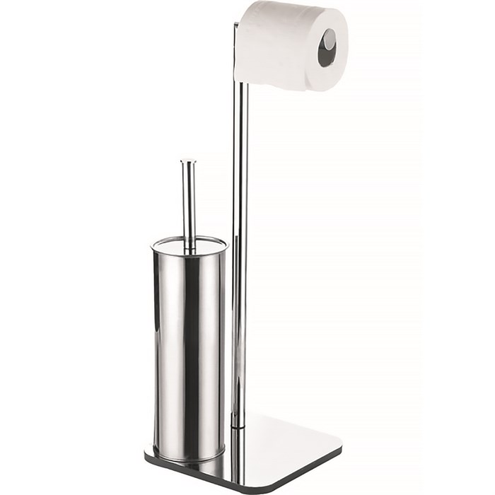 Стойка напольная AZARIO ALTRE с бумагодержателем и ершиком, хром (AZ421) AZ-421