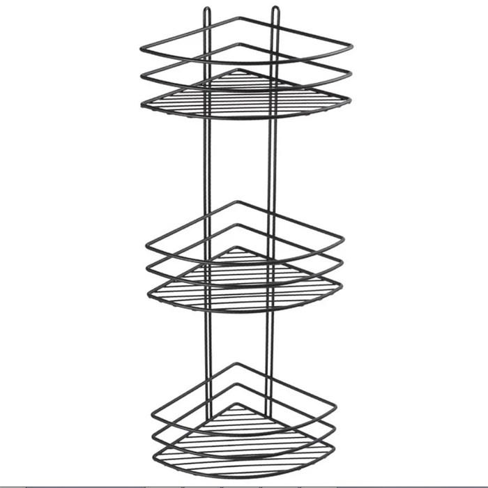 Полка корзина Fixsen угловая, трехэтажная, черная (FX-710B-3) FX-710B-3