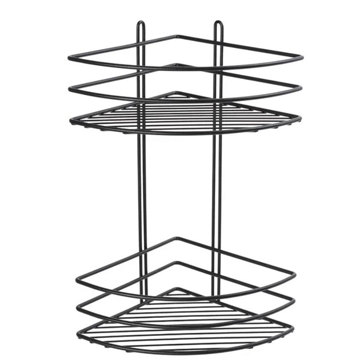 Полка корзина Fixsen угловая, двухэтажная, черная (FX-710B-2) FX-710B-2
