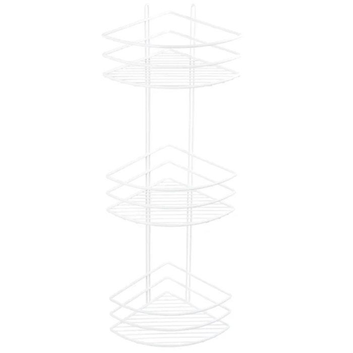 Полка корзина Fixsen трехэтажная, угловая, белая (FX-710W-3) FX-710W-3