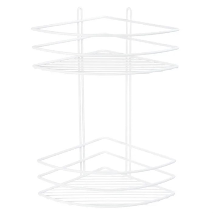 FX-710W-2 Полка угловая двухэтажная  белая (2шт) FX-710W-2