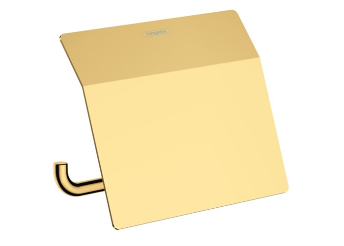 Держатель туалетной бумаги с крышкой Hansgrohe AddStoris  полированное золото (41753990) 41753990