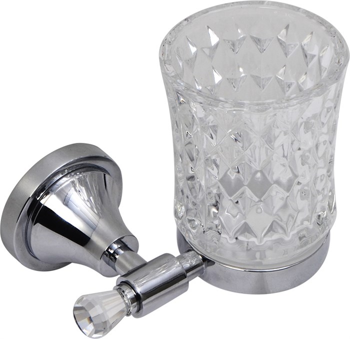 Подстаканник одинарный Fixsen Crystal, стекло, хром (SF-35006) SF-35006