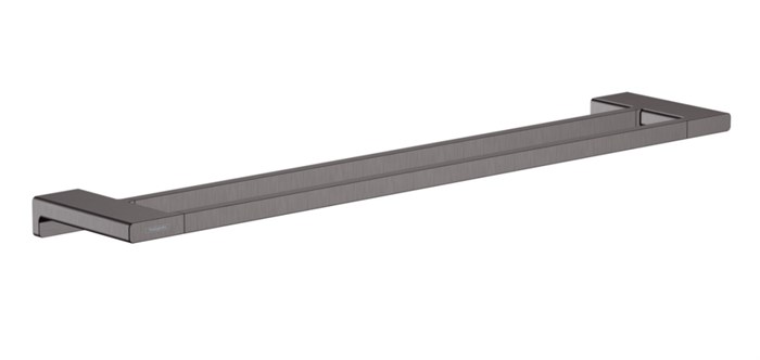 Полотенцедержатель двойной Hansgrohe AddStoris 648 мм, шлифованный чёрный хром (41743340) 41743340