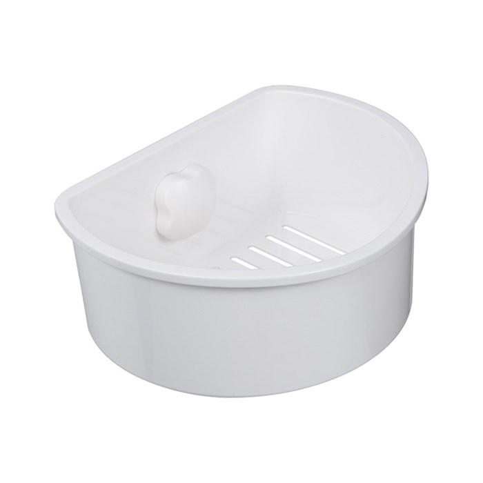 Полочка овальная Fixsen Grampus одноэтажная, пластик, белая (GR-7325) GR-7325