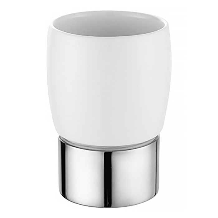 Стакан настольный Azario настольный керамический, хром (AZ-126CH) AZ-126CH