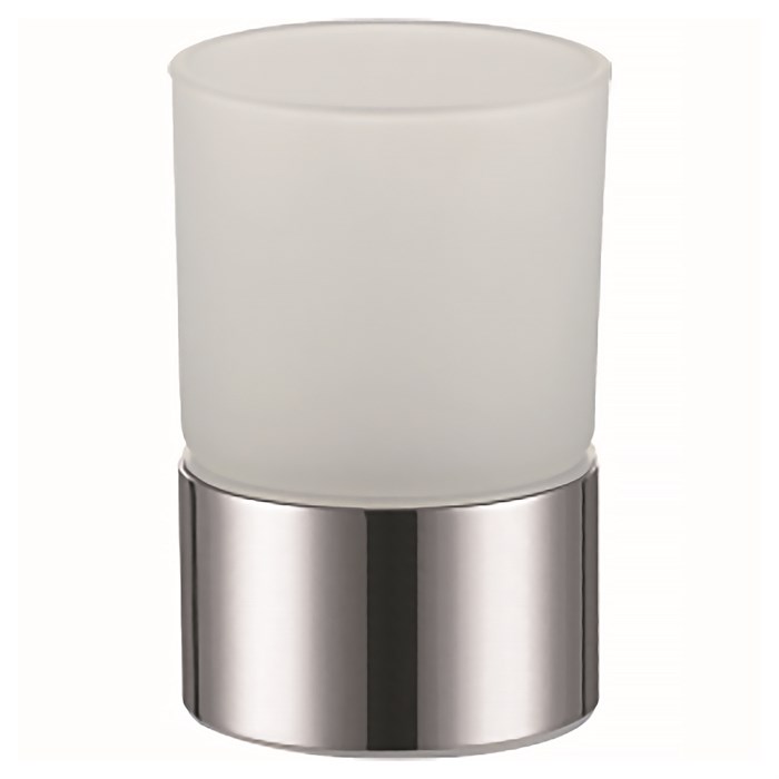 Стакан Azario NESSY стеклянный настольный, хром (AZ-126-C) AZ-126-C